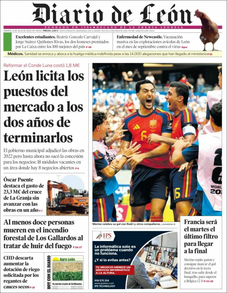 Portada de Diario de León (Espa&ntilde;a)