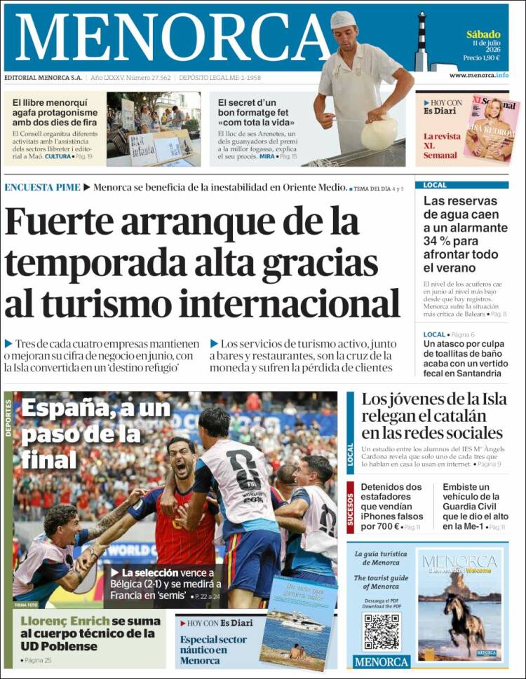 Portada de Menorca - Diario Insular (Espa&ntilde;a)