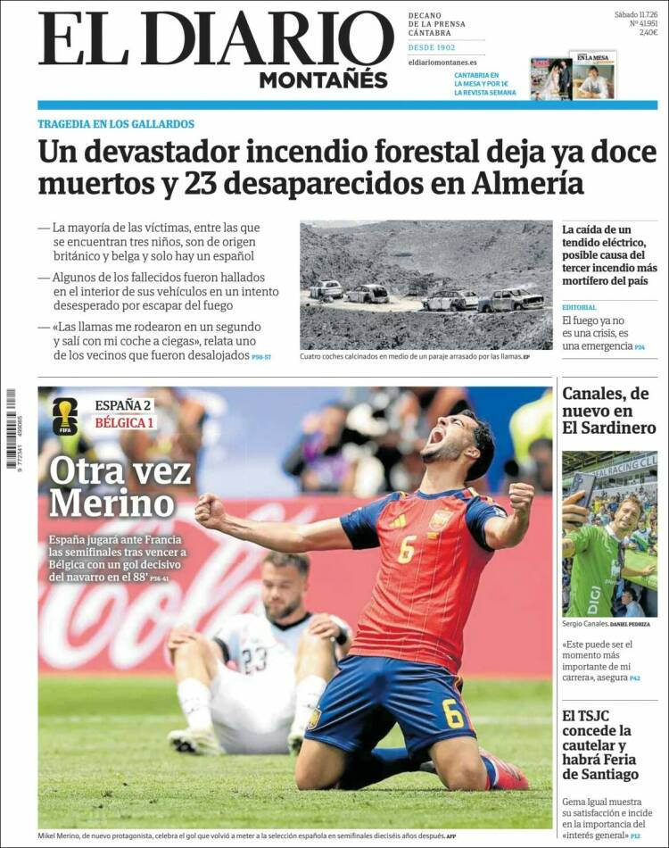 Portada de El Diario Montañés (Espa&ntilde;a)