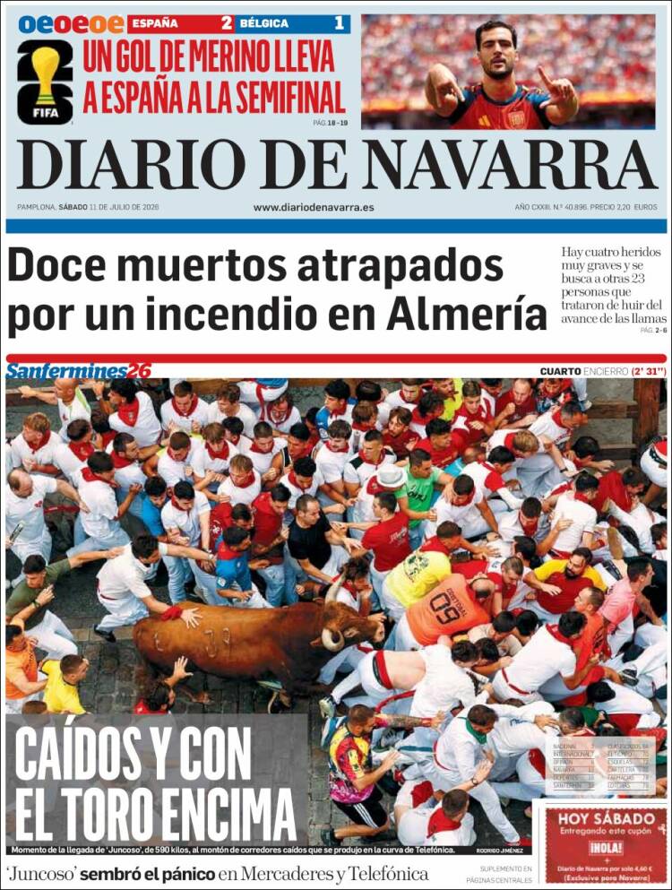 Portada de Diario de Navarra (Espa&ntilde;a)