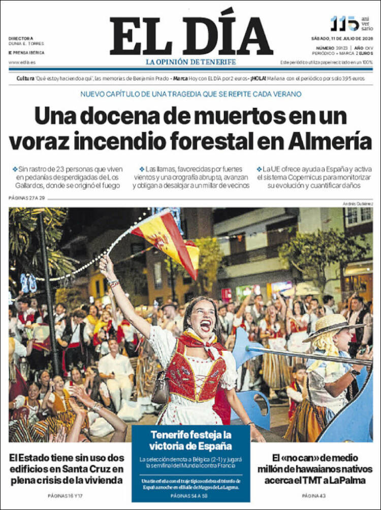 Portada de El Día (Espa&ntilde;a)
