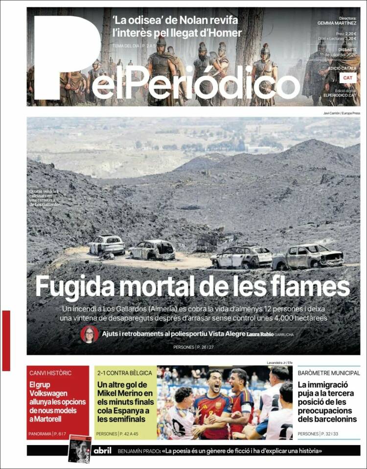 Portada de El Periódico de Catalunya (Espa&ntilde;a)