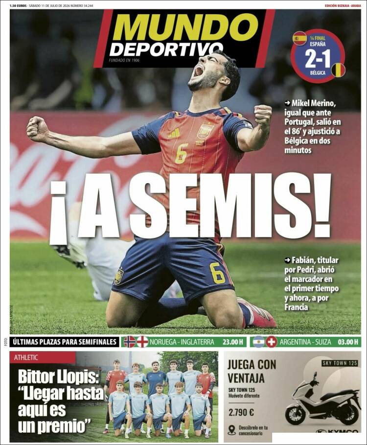 Portada de Mundo Deportivo Bizkaia (Espa&ntilde;a)