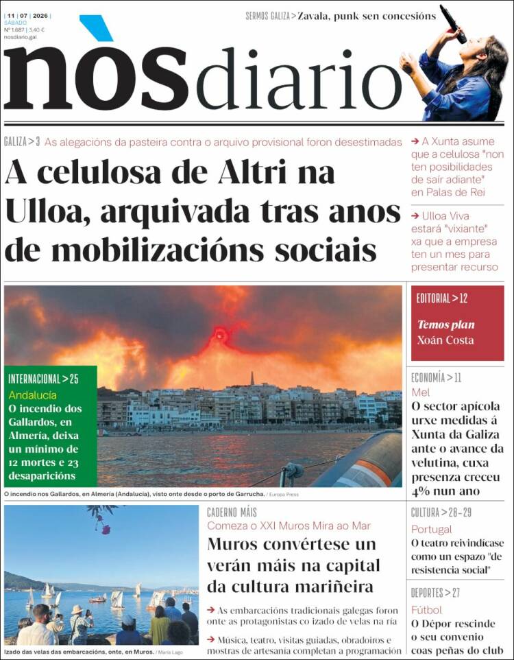Portada de Nòs Diario (Espa&ntilde;a)