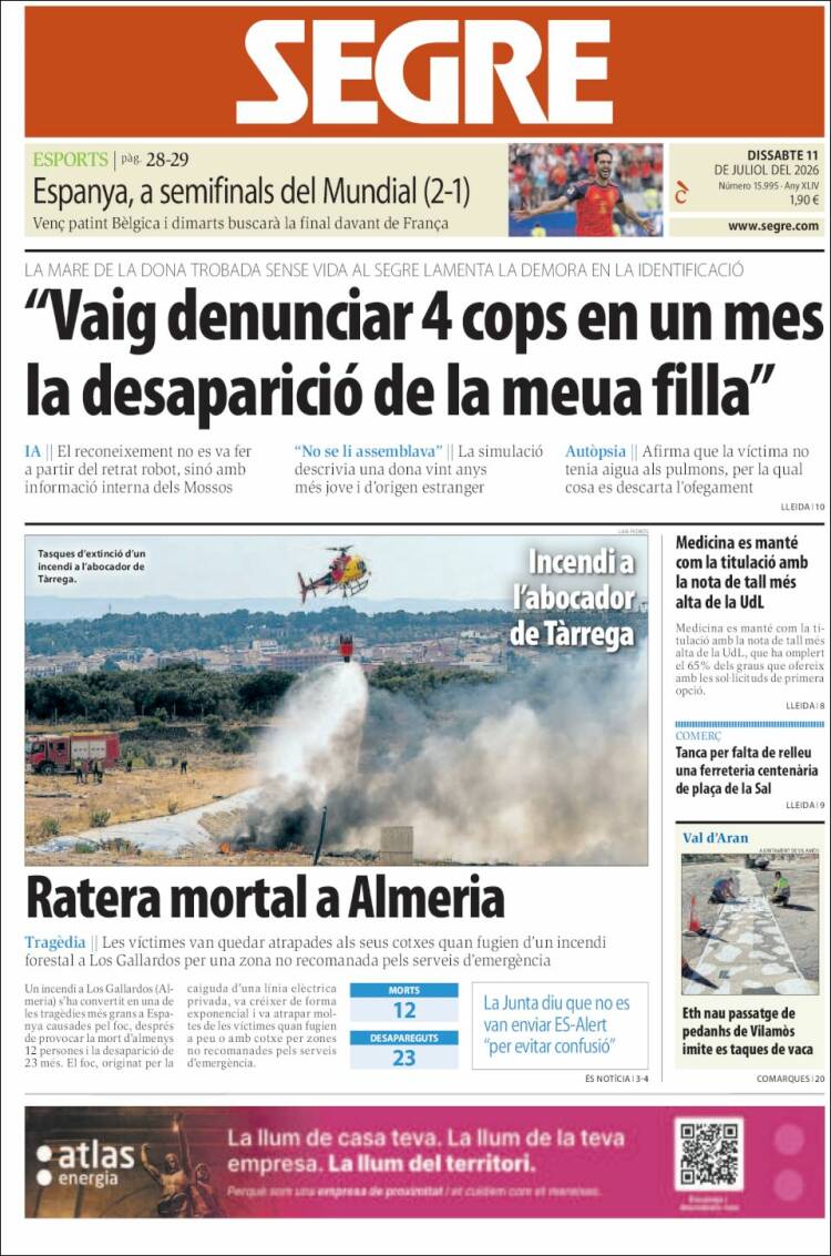 Portada de Segre (Espa&ntilde;a)