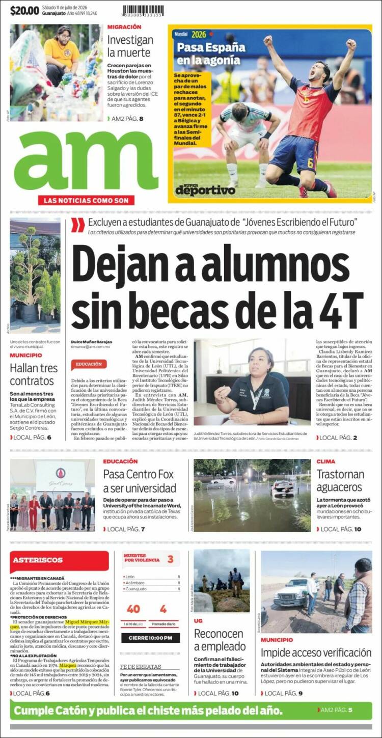 Portada de Al Día A.M. (M&eacute;xico)
