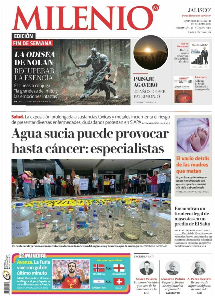 Portada de Milenio - Jalisco (M&eacute;xico)