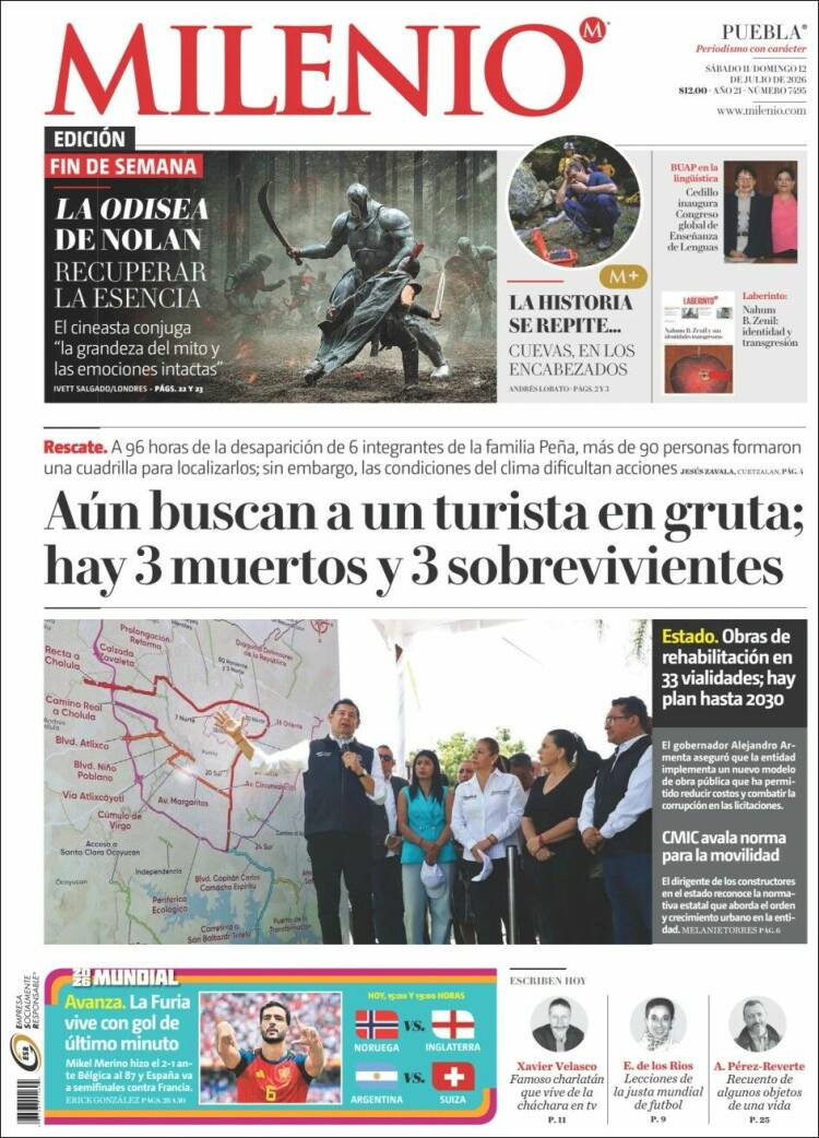 Portada de Milenio de Puebla (M&eacute;xico)
