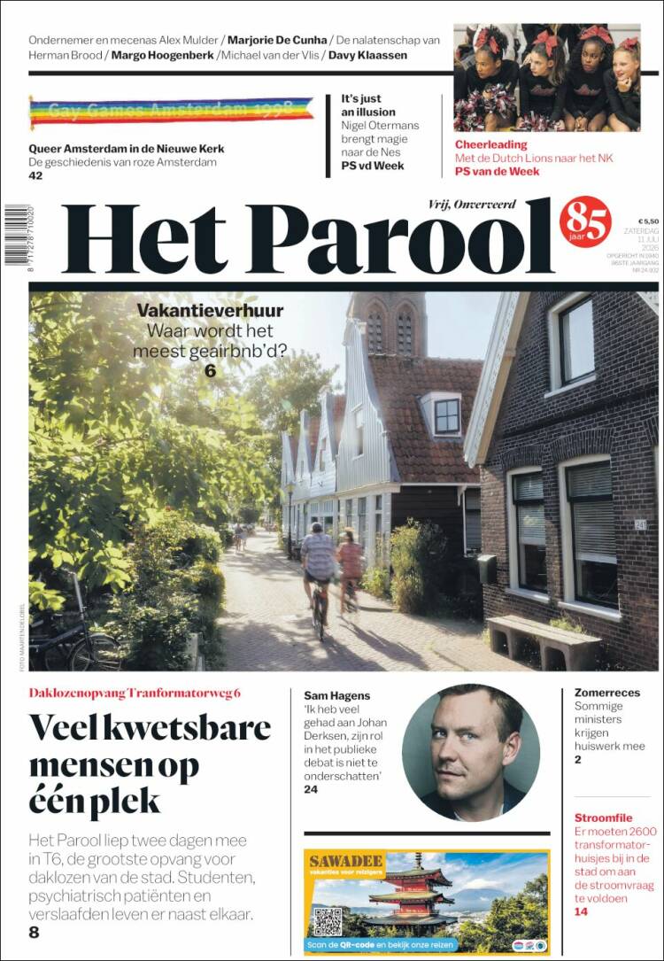 Portada de Het Parool (Pa&iacute;ses Bajos)