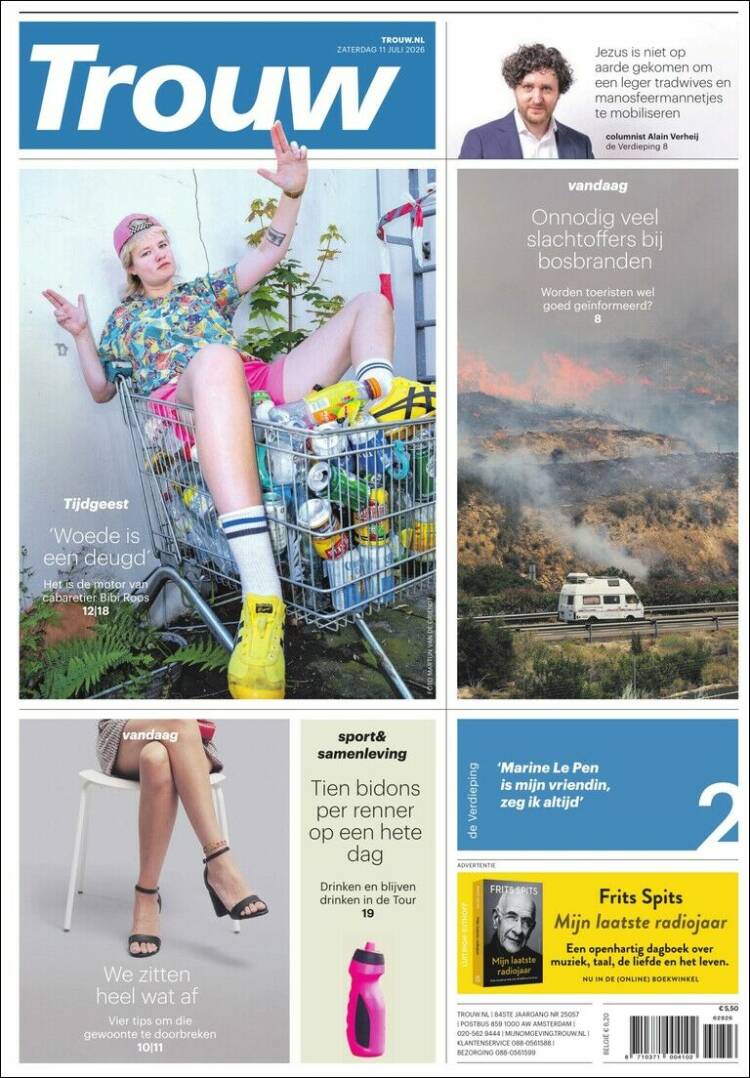 Portada de Trouw (Pa&iacute;ses Bajos)