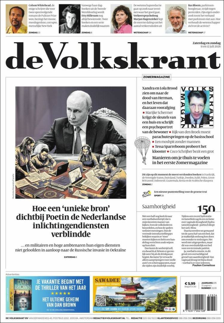Portada de De Volkskrant (Pa&iacute;ses Bajos)