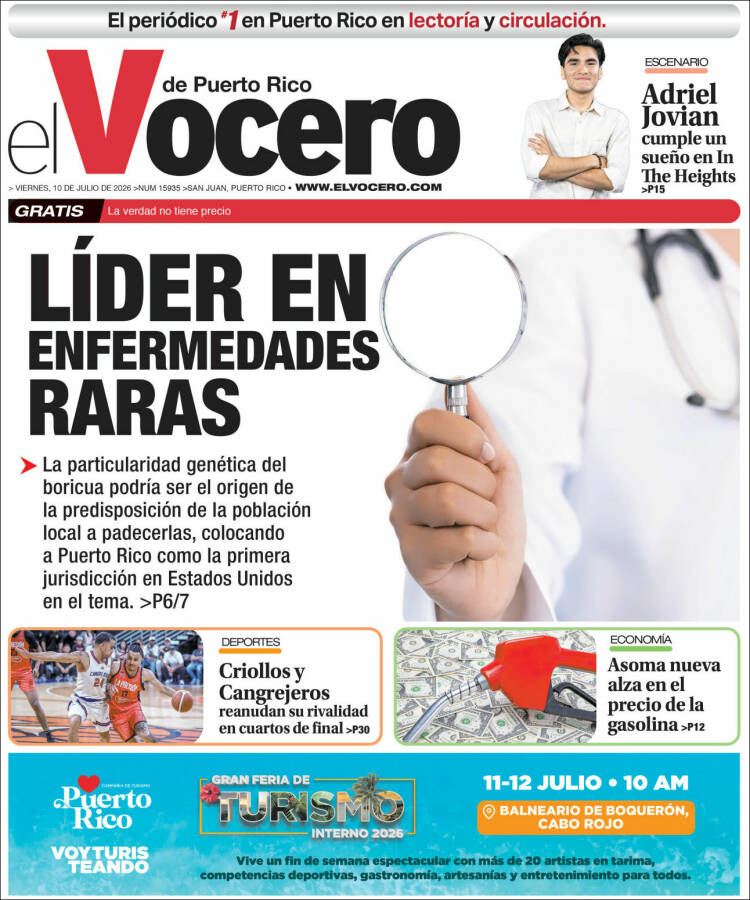 Portada de Vocero (Puerto Rico)
