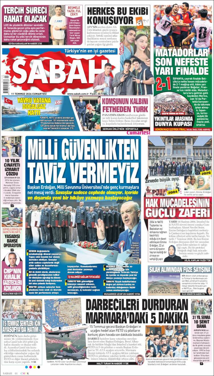 Portada de Sabah (Turqu&iacute;a)