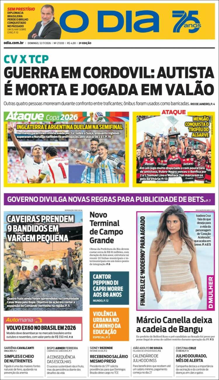 Portada de O Dia (Brasil)