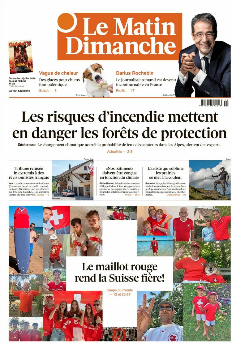 Portada de Le Matin (Suiza)