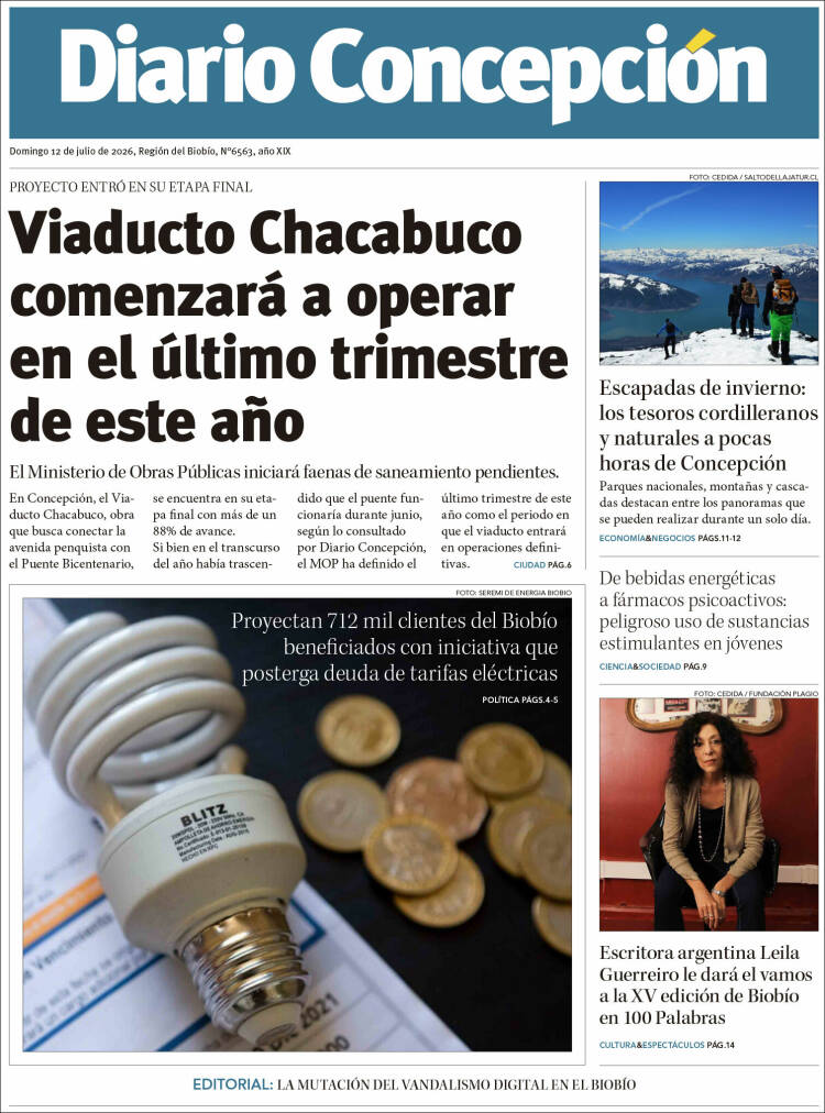 Portada de Diario de Concepción (Chile)