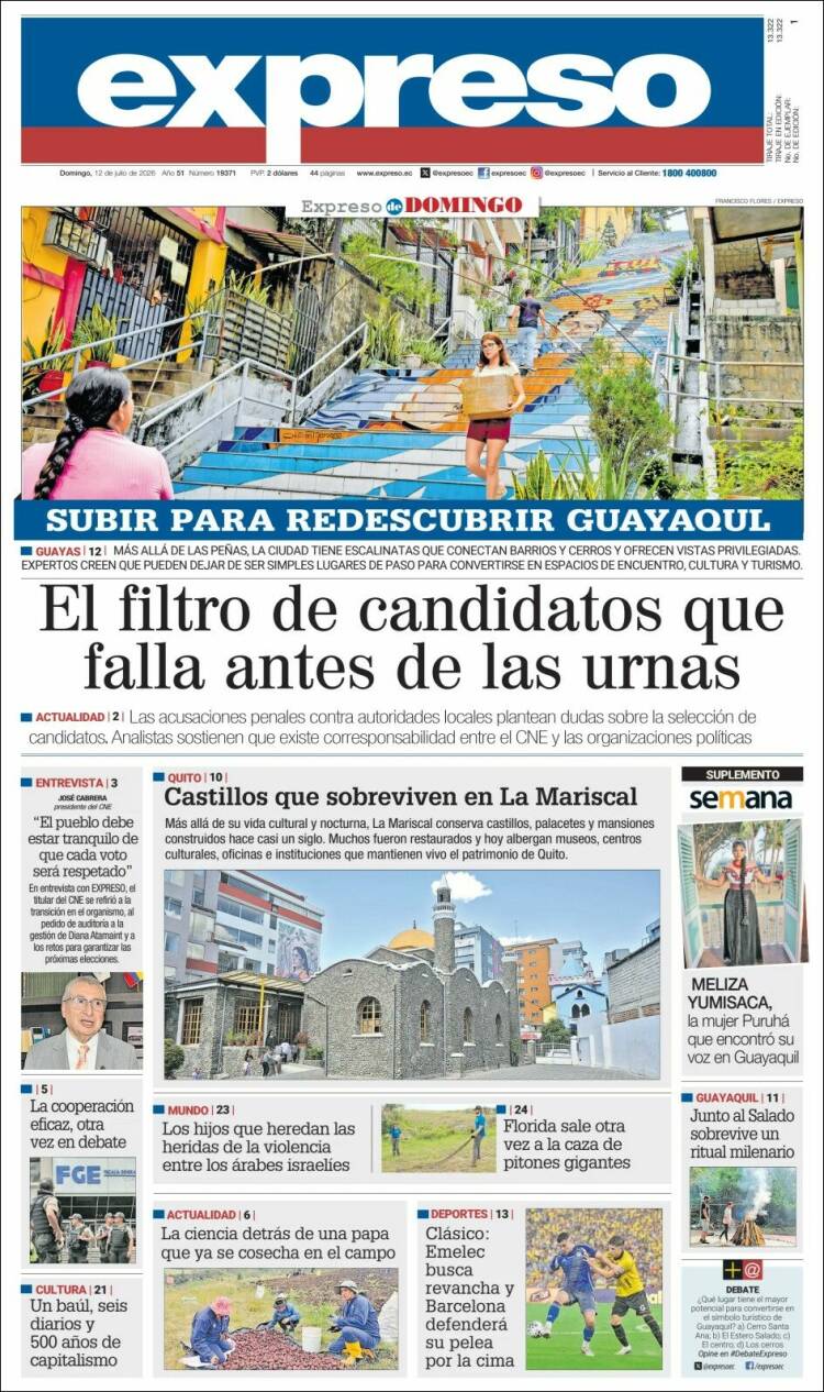 Portada de Expreso (Ecuador)