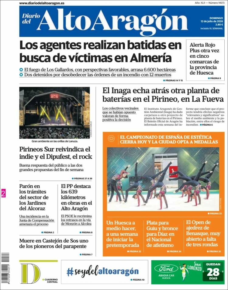 Portada de Diario del AltoAragón (Espa&ntilde;a)