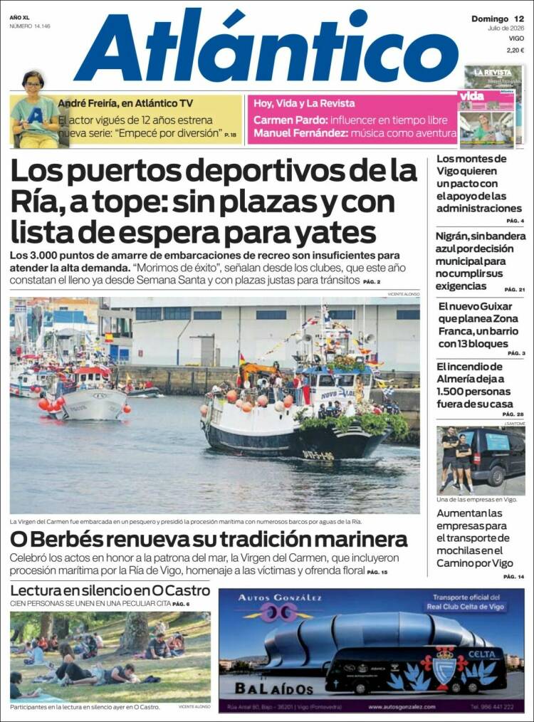 Portada de Atlántico Diario (Espa&ntilde;a)