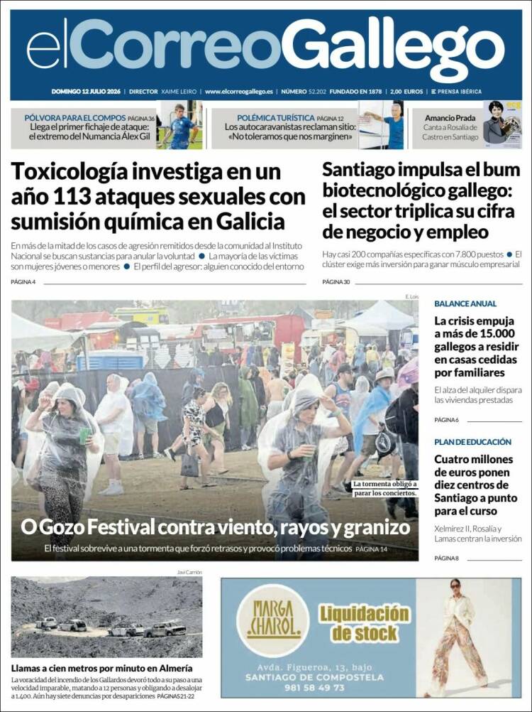 Portada de El Correo Gallego (Espa&ntilde;a)