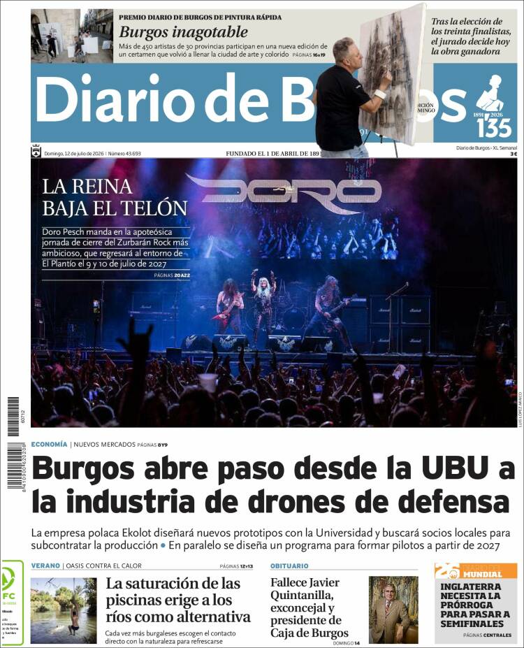Portada de Diario de Burgos (Espa&ntilde;a)