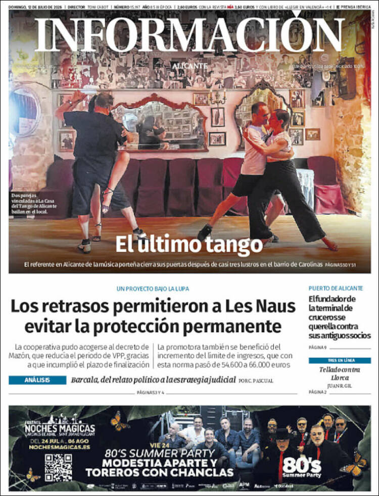 Portada de Diario Información (Espa&ntilde;a)