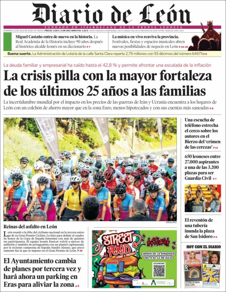 Portada de Diario de León (Espa&ntilde;a)