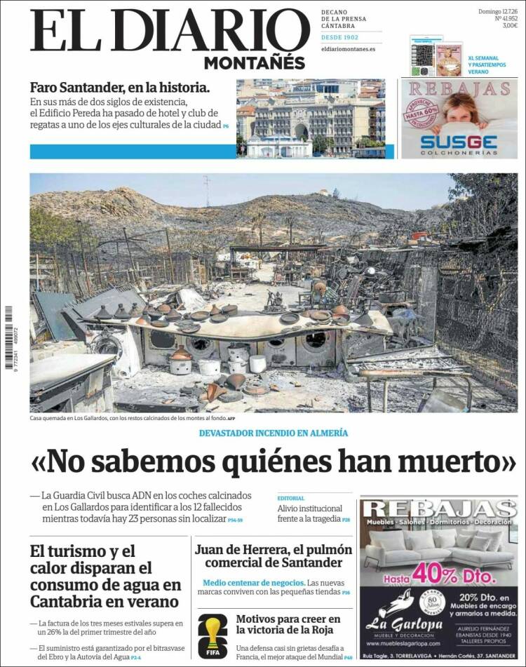Portada de El Diario Montañés (Espa&ntilde;a)