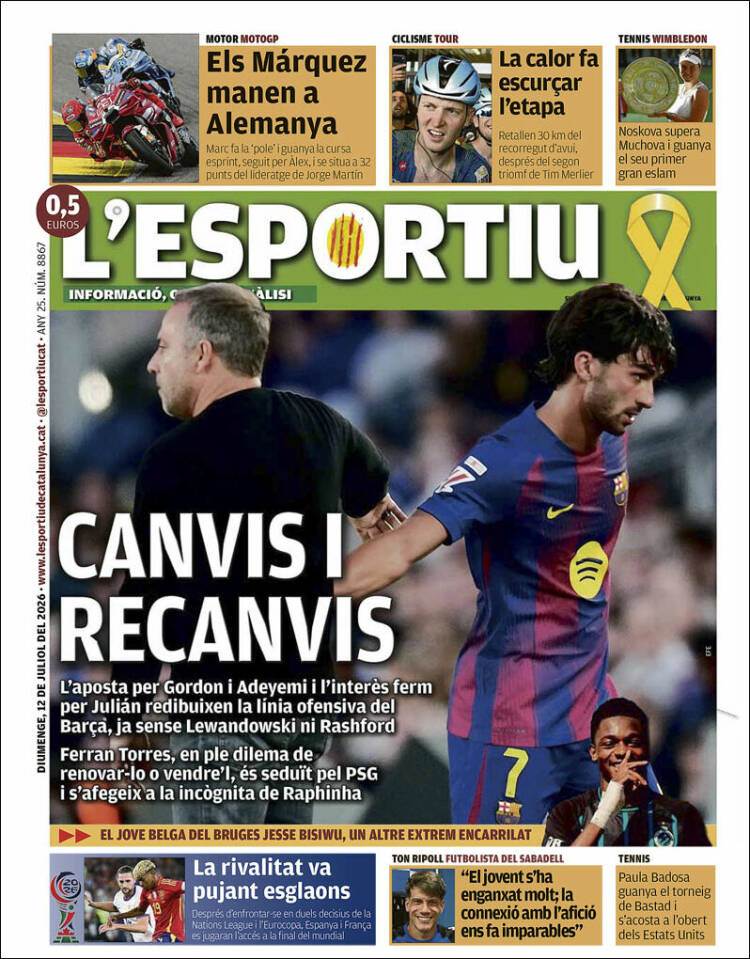 Portada de L'Esportiu (Espa&ntilde;a)