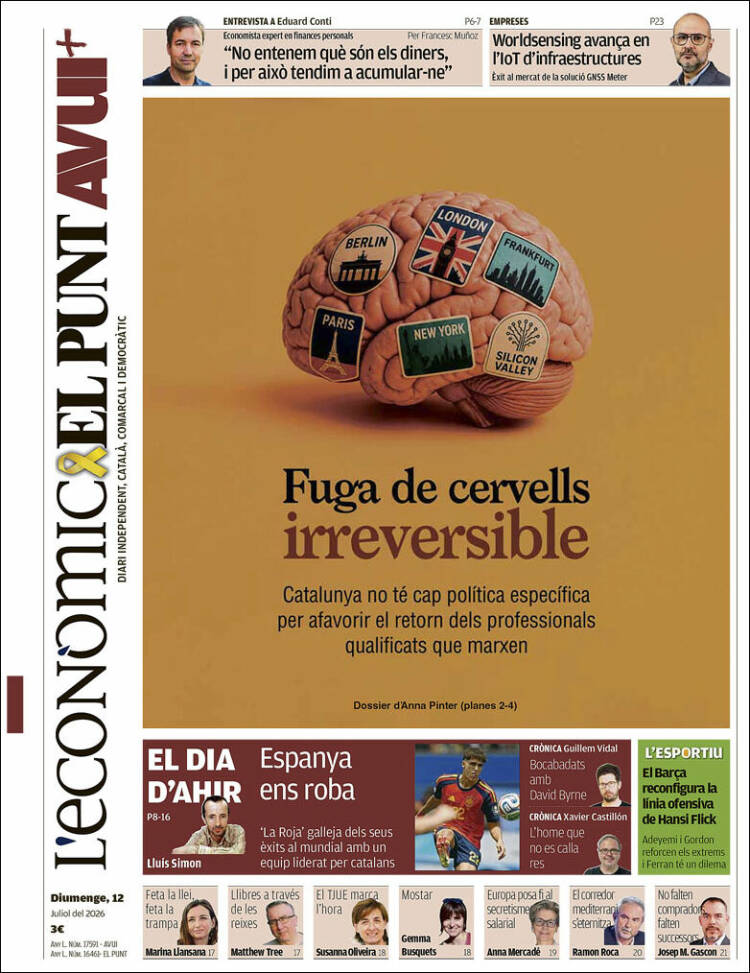 Portada de El Punt Avui (Espa&ntilde;a)