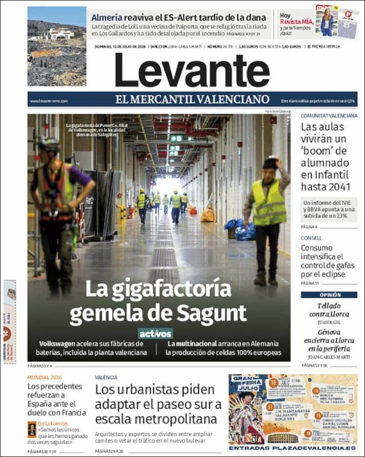 Portada de Levante (Espa&ntilde;a)