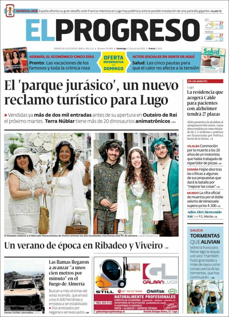 Portada de El Progreso (Espa&ntilde;a)