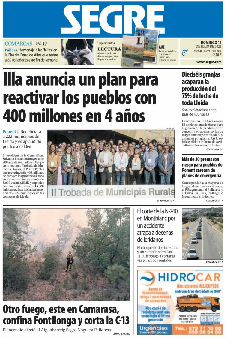 Portada de Segre  (Espa&ntilde;a)