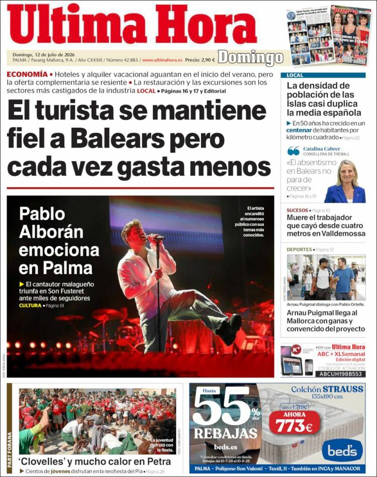 Portada de Última Hora (Espa&ntilde;a)