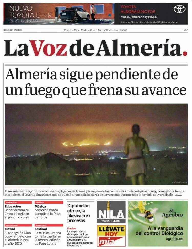 Portada de La Voz de Almería (Espa&ntilde;a)