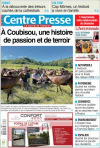 Portada de Centre Presse (Francia)