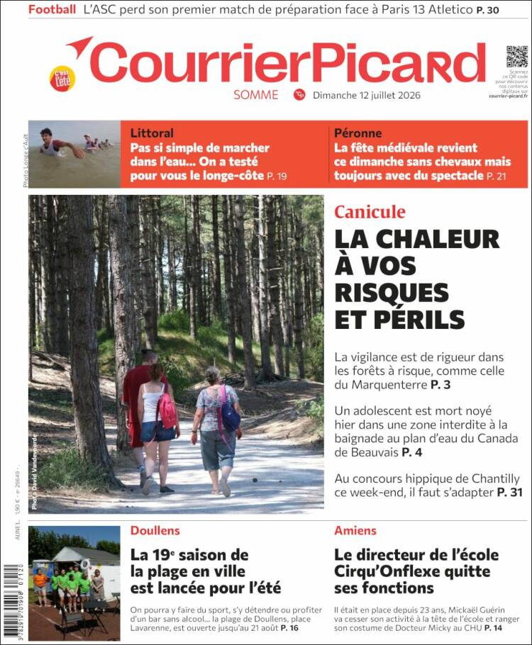 Portada de Courrier Picard (Francia)