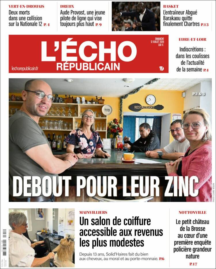 Portada de L'Echo Républicain (Francia)