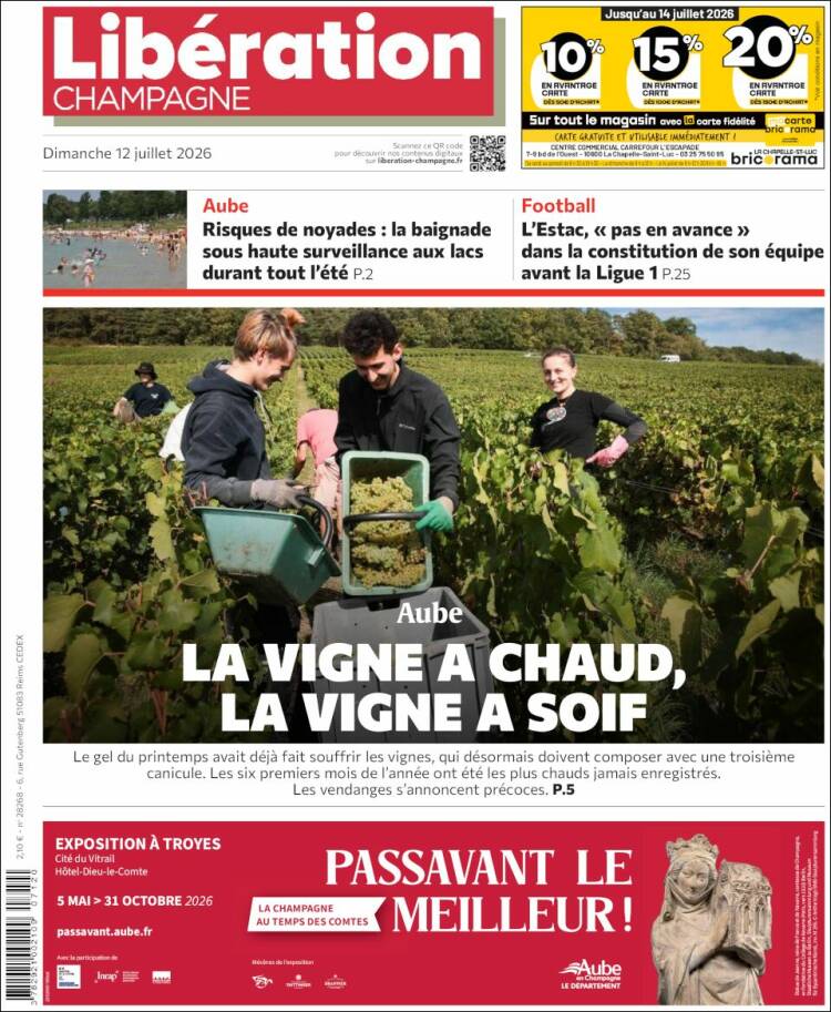 Portada de Libération Champagne (Francia)