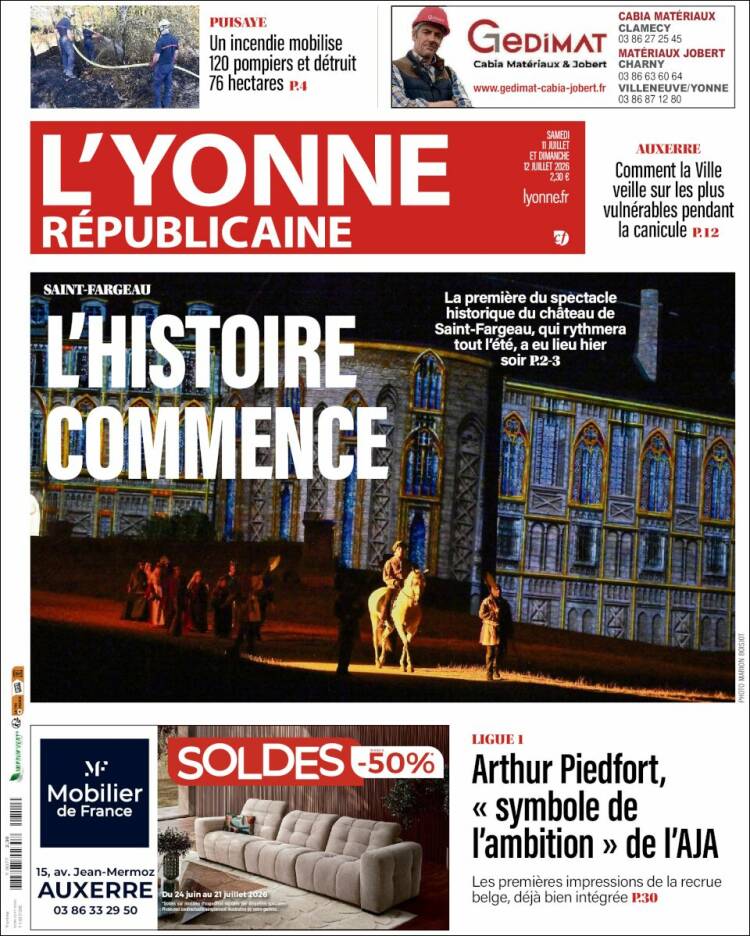 Portada de L'Yonne-Républicaine (Francia)