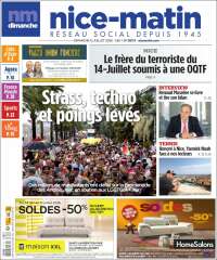 Portada de Nice-Matin (Francia)