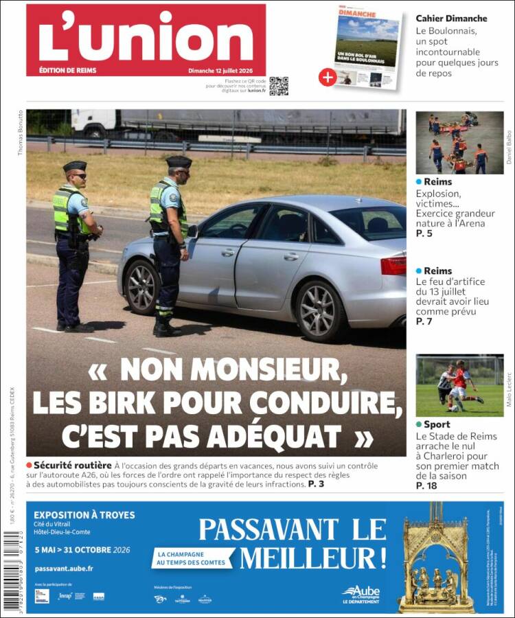 Portada de L'Union (Francia)