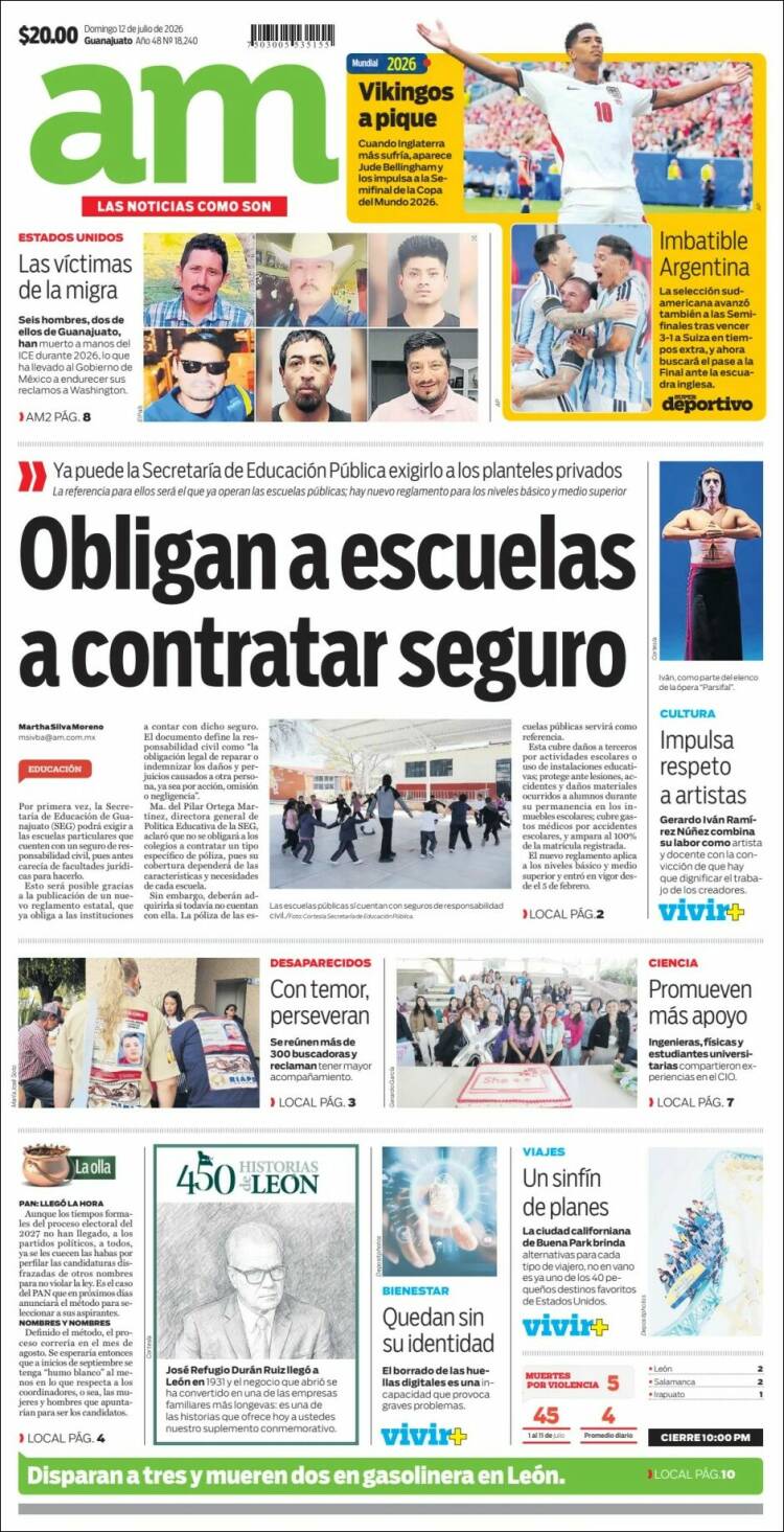 Portada de Al Día A.M. (M&eacute;xico)