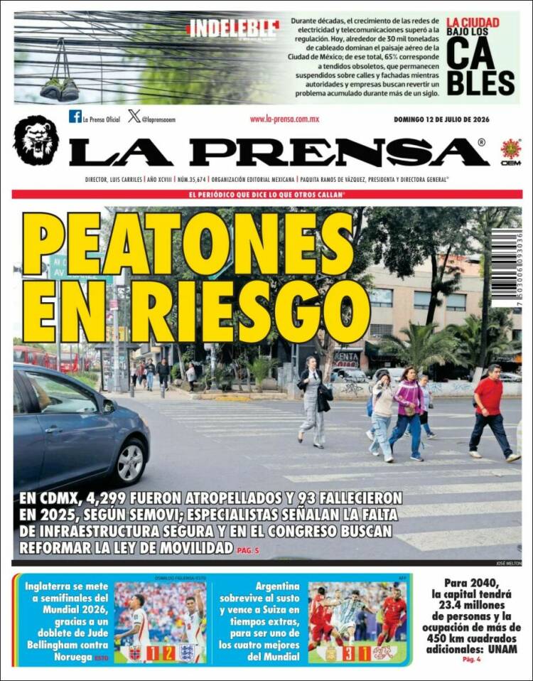 Portada de La Prensa (M&eacute;xico)