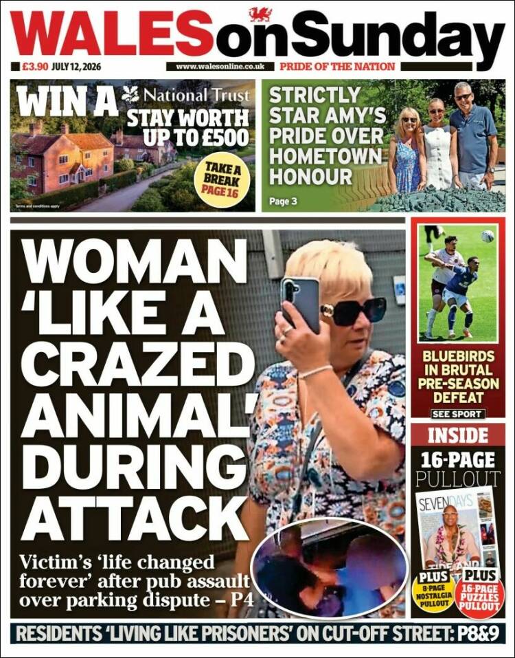 Portada de Western Mail (Reino Unido)