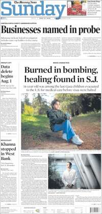 Portada de San Jose Mercury News (&Eacute;tats-Unis)