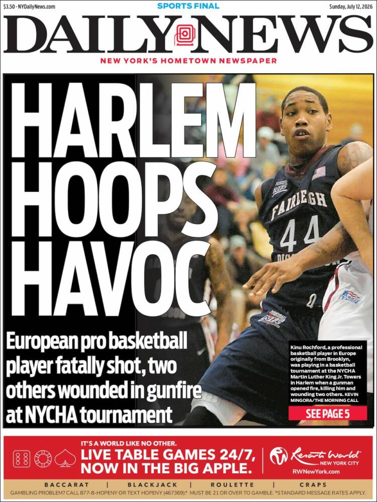 Portada de Daily News - New York (USA)