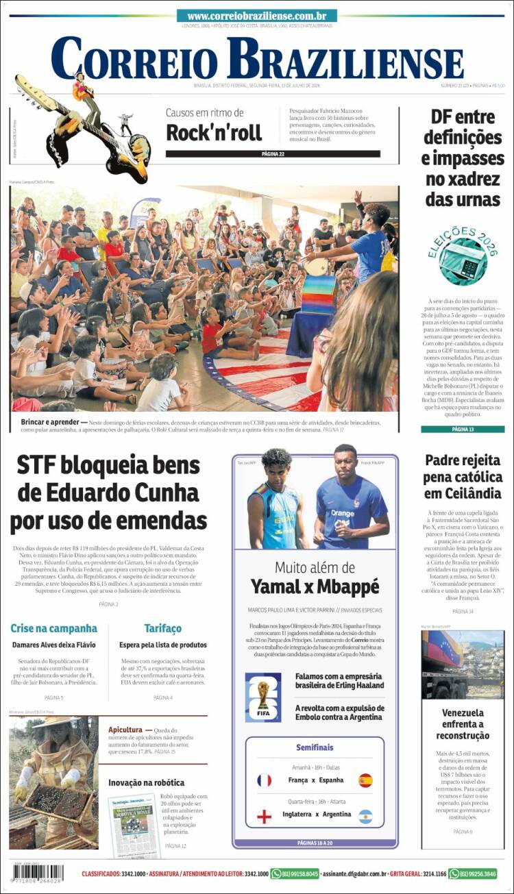 Portada de Correio Braziliense (Brasil)