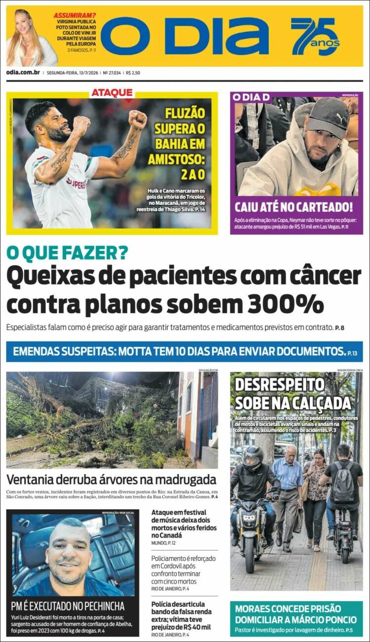 Portada de O Dia (Brasil)