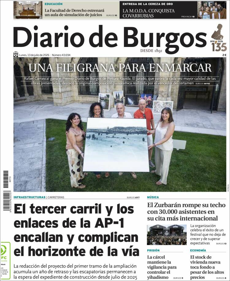 Portada de Diario de Burgos (Espa&ntilde;a)